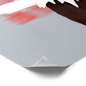 Poster American Bald Eagle and Flag - transparent sur gri (Coin)