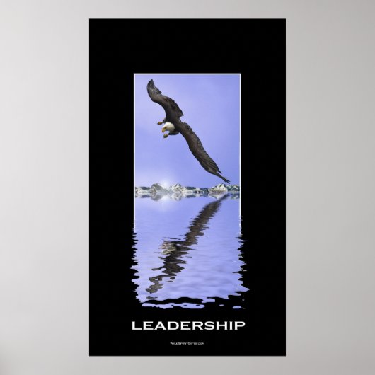Poster American Bald Eagle LEADERSHIP Motivational Print (Devant)
