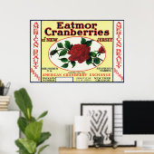 Poster American Beauty Eatmor Cranberries Marque Étiquett (Bureau à domicile)