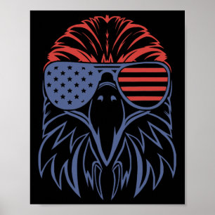 Poster American Byld Eagle Usa Drapeau Chemise 4 juillet