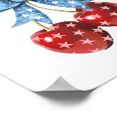 Poster American Cherry Pie Coquette Bow Femmes Cherr (Coin)