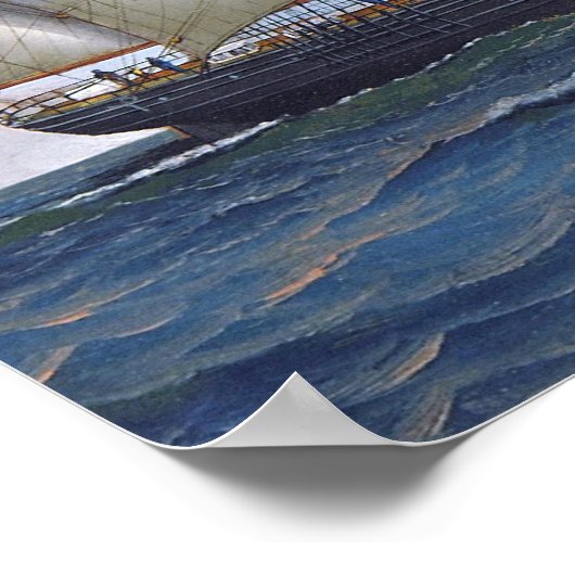 Poster American Clipper Ship Floud Imprimer (Coin)