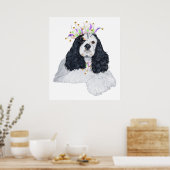 Poster American Cocker Spaniel Party Animal (Cuisine)