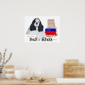 Poster American Cocker Spaniel Retour à l'école (Cuisine)