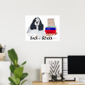 Poster American Cocker Spaniel Retour à l'école (Bureau à domicile)