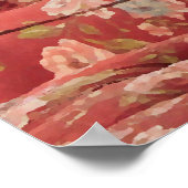 Poster American Cocker Spaniel sur Chaise Rouge (Coin)