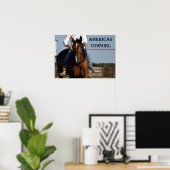 Poster "American Cowgirl" (Bureau à domicile)