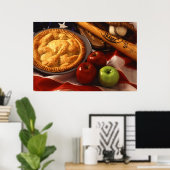 Poster American Cultural Icons Apple Pie Baseball & Drape (Bureau à domicile)