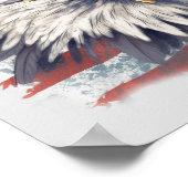Poster American Eagle sur le drapeau américain (Coin)