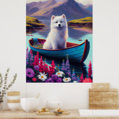 Poster American Eskimo Dog on Paddle : Une aventure Pitto (Cuisine)