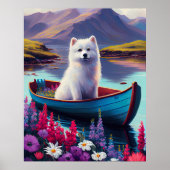 Poster American Eskimo Dog on Paddle : Une aventure Pitto (Devant)