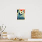 Poster American Eskimo Dog Political Hope Parodie (Cuisine)