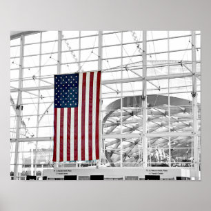 Poster American Flag Architectural Denver Airport Art USA