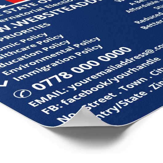 Poster American Flag Design, Campagne politique Advert (Coin)