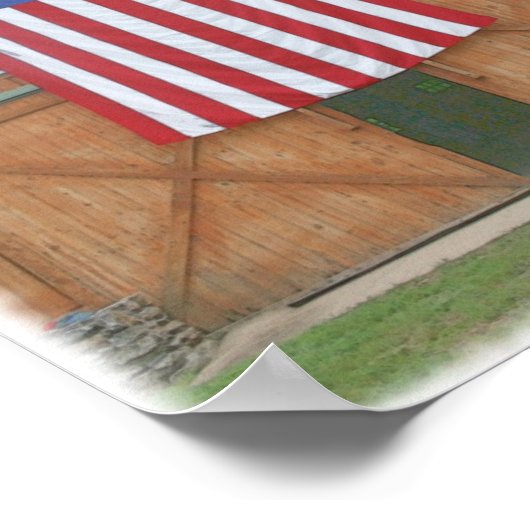Poster American Flag Grange (Coin)