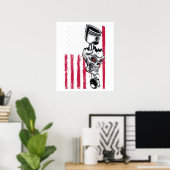 Poster American Flag Piston Muscle Car 5 (Bureau à domicile)