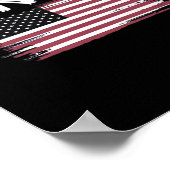 Poster American Flag Upside Down Distress No Kings Long F (Coin)