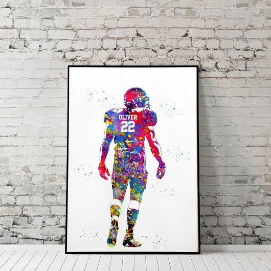 Poster American Football Player