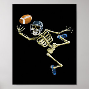Poster American Football Squelette Halloween Hommes garço