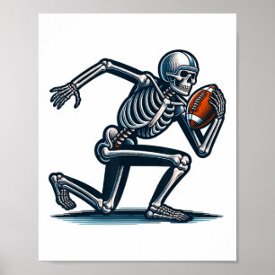 Poster American Footll Skeleton Boys Hommes Football Fan