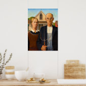 Poster American Gothic de Grant Wood (Cuisine)