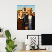 Poster American Gothic de Grant Wood (Bureau à domicile)