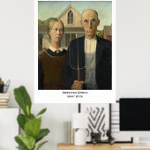 Poster American Gothic, Grant Wood Print (Bureau à domicile)