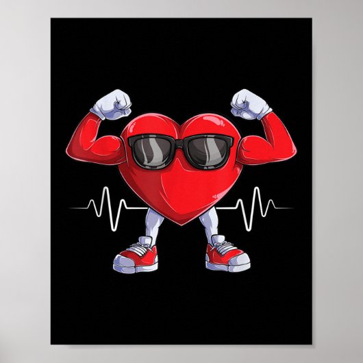 Poster American Heart Disease Awareness Heart Mois Heart  (Devant)