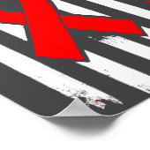 Poster American Heart Disease Awareness Month Ribbon Red  (Coin)