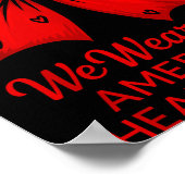Poster American Heart Disease Awareness Month Ribbon Red  (Coin)