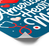 Poster American Heart Disease Awareness Month Ribbon Red (Coin)