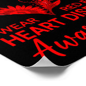 Poster American Heart Disease Awareness Month Ribbon Red  (Coin)
