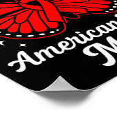 Poster American Heart Disease Awareness Month Ribbon Red  (Coin)