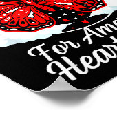 Poster American Heart Disease Awareness Month Ribbon Red (Coin)