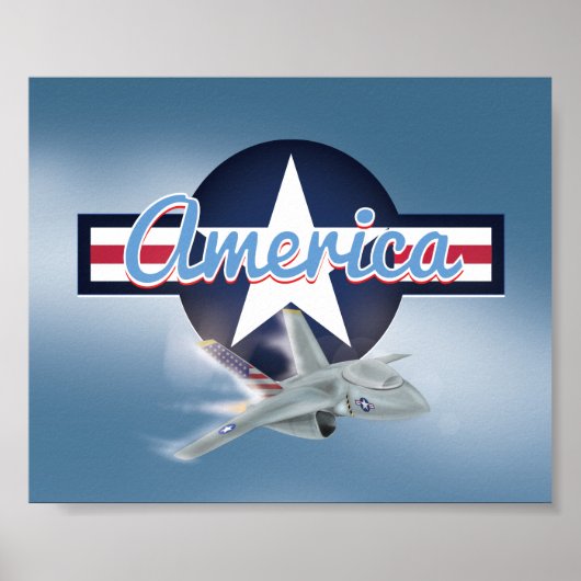 Poster American Jet Fighter (Devant)