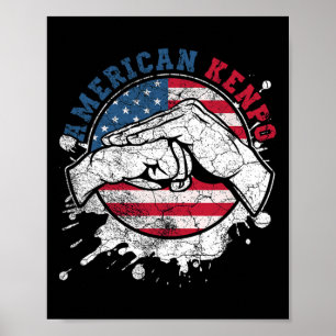 Poster American Kenpo Karate Black Belt Dojo Martial Arts