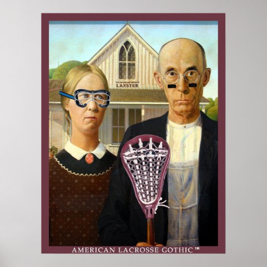 Poster American Lacrosse gothique (Devant)