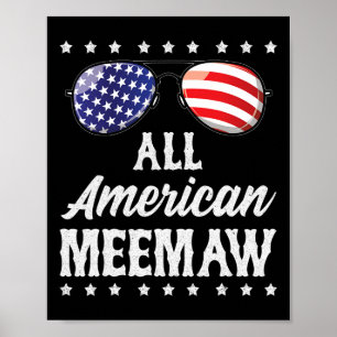 Poster American Meemaw 4 juillet Fête de l'Indépendance P