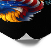 Poster American Patriotic Fighter Jets Usa Drapeau Eagle  (Coin)