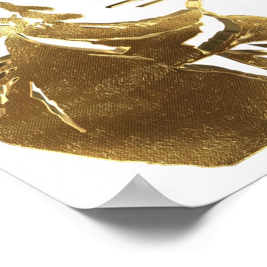 Poster American Président George Washington Portrait Gold (Coin)