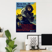 Poster American Railroads, Keep 'Em Going en 1917 (Bureau à domicile)