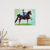 Poster American Saddlebred Exhuberge Horse Portrait (Cuisine)