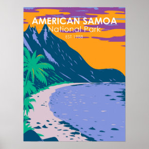 Poster American Samoa National Park Ofu Beach