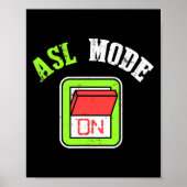 Poster American Sign Language Asl Im Deaf Awareness  (Devant)