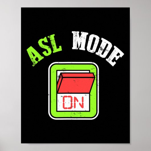 Poster American Sign Language ASL Im Sourde Sensibilisati (Devant)