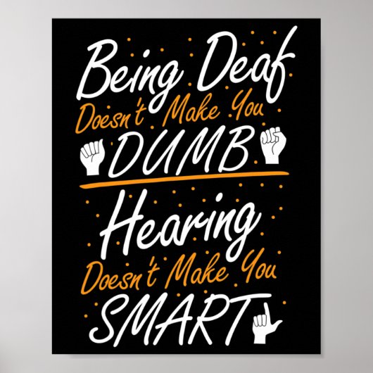 Poster American Sign Language Awareness - Asl Deaf Pride (Devant)
