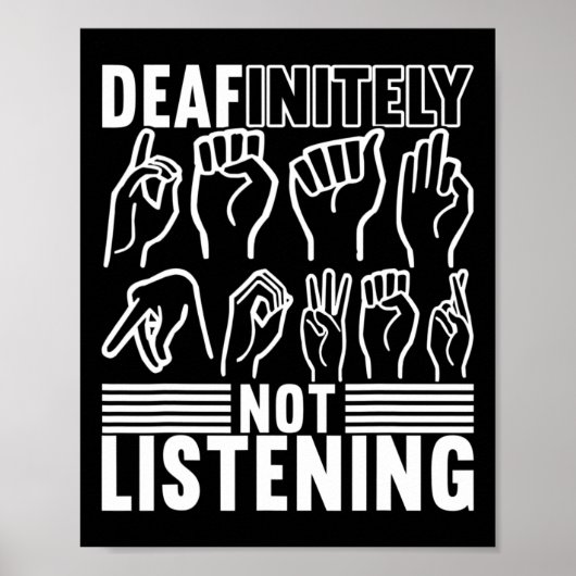 Poster American Sign Language Deaf Awareness 1  (Devant)