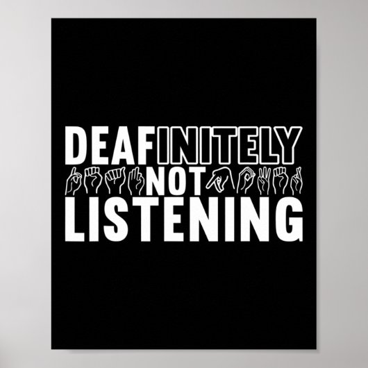 Poster American Sign Language Deaf Awareness 9  (Devant)