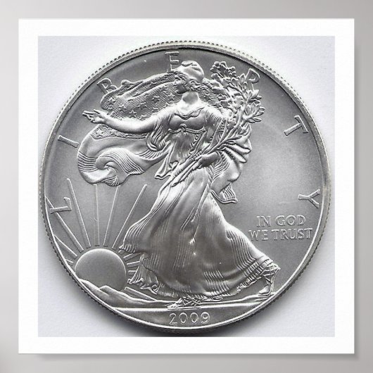 Poster American Silver Eagle Wall Art (Devant)