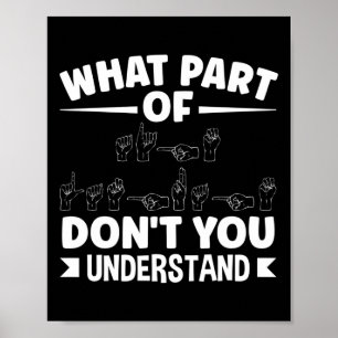 Poster American Sing Language ASL Enseignant ASL Alphabet